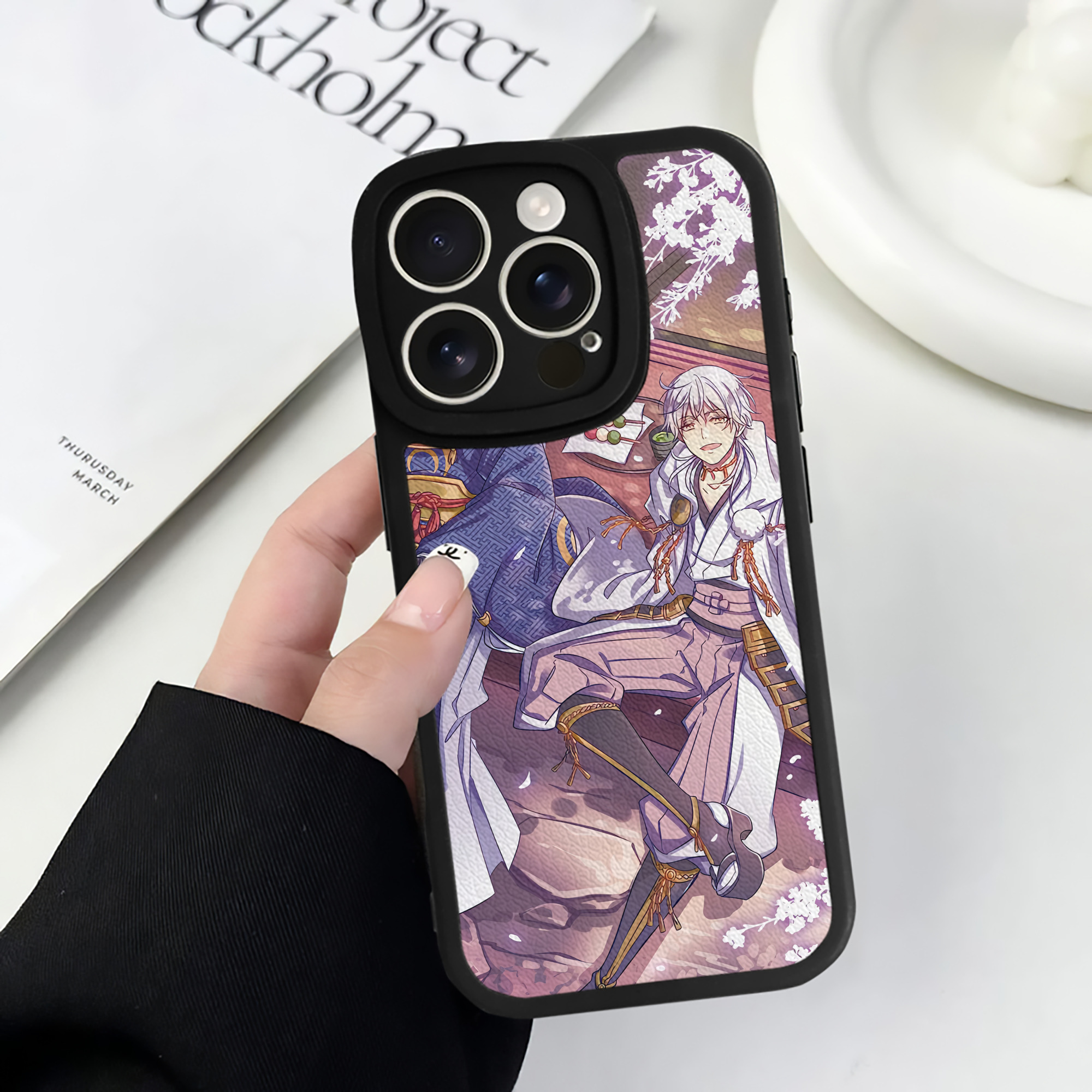 （画像用） 刀剣乱舞 Touken Ranbu 【iPhone 16シリーズ対応】シリコンスマホケース（レザー調） 材質：シリコン